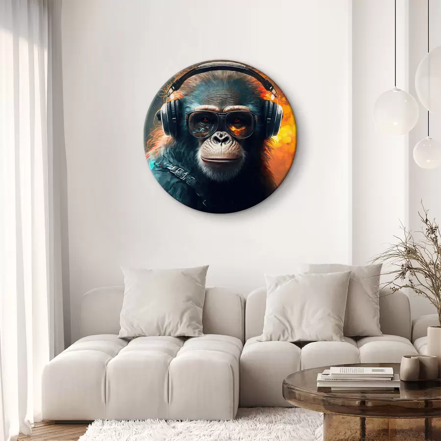 Wandbilder Hand gezeichnet Gorilla auf einem hellen Hintergrund r34882