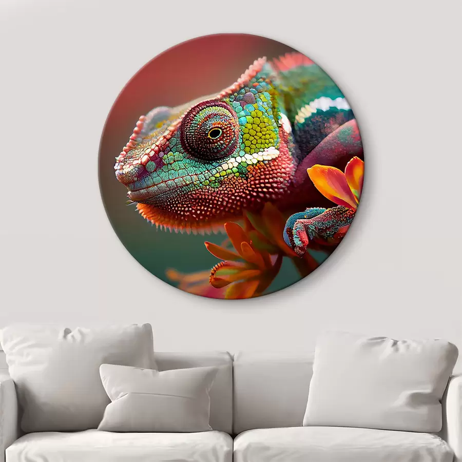 Wandbilder Chamäleon auf einer Blume r34927