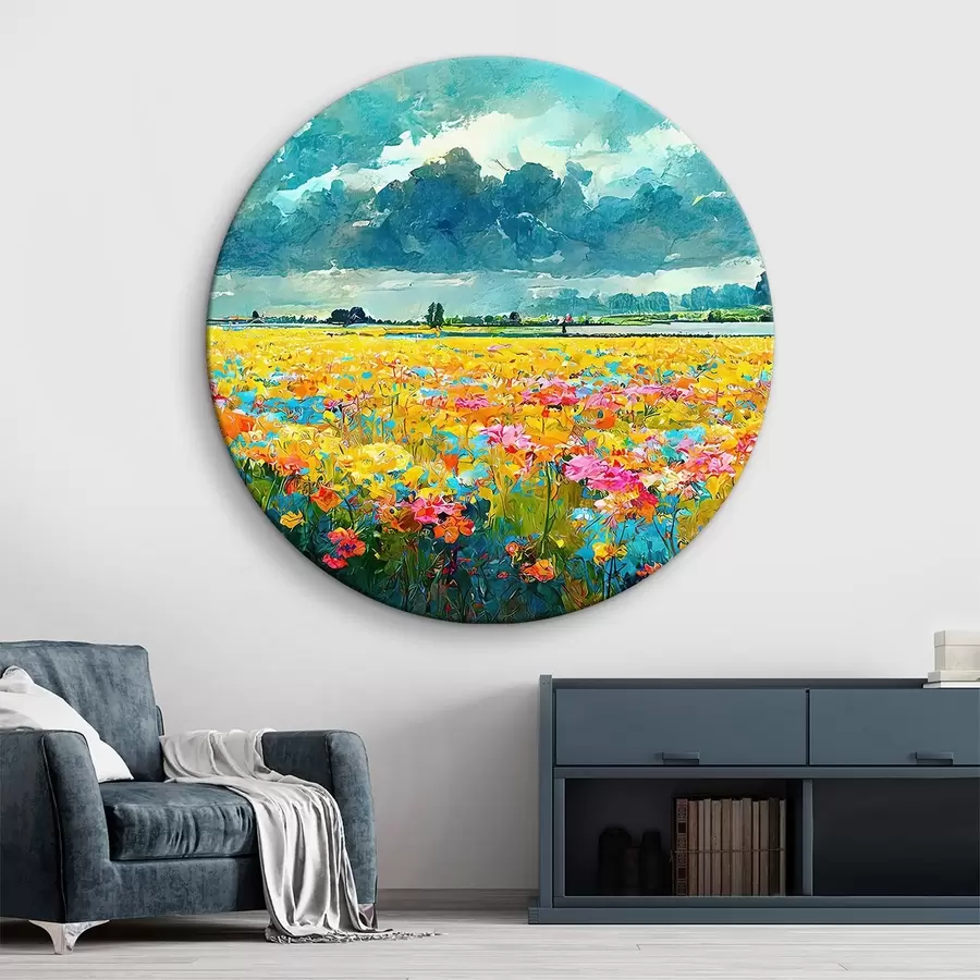 Wandbilder Wildblumen vor dem Hintergrund der Berge r34944