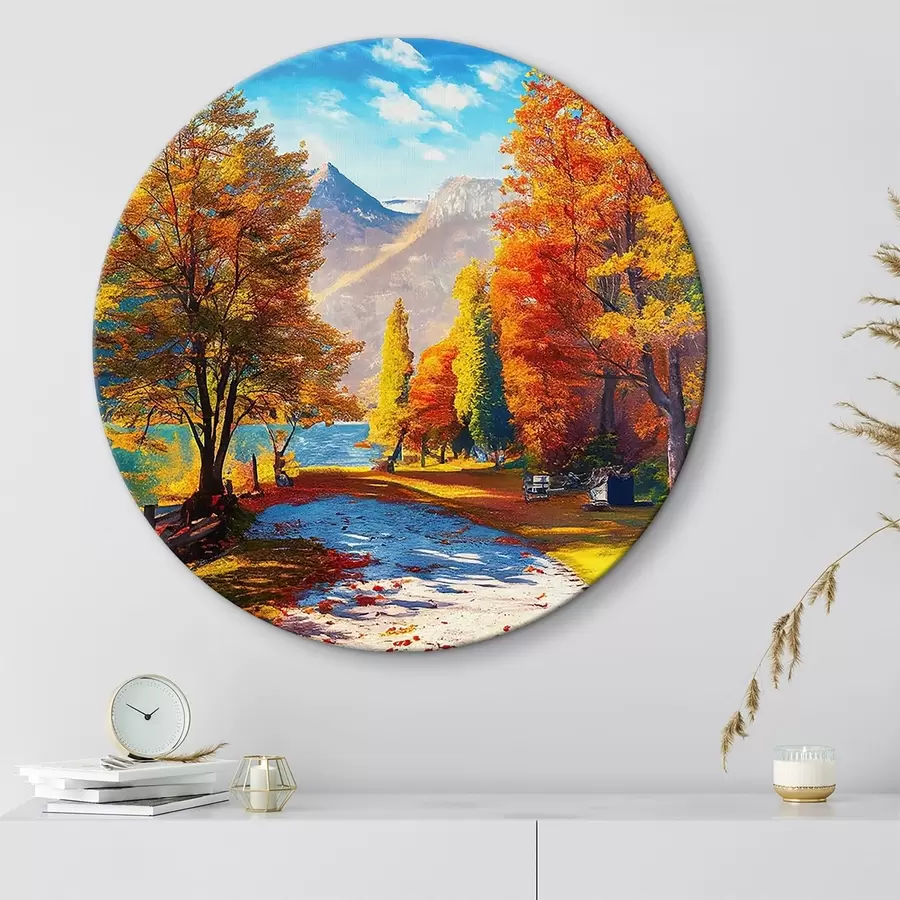 Wandbilder handgezeichneter Herbstwald r35375