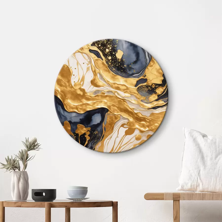 Wandbilder Transfusion von weißen und schwarzen Farben r35659