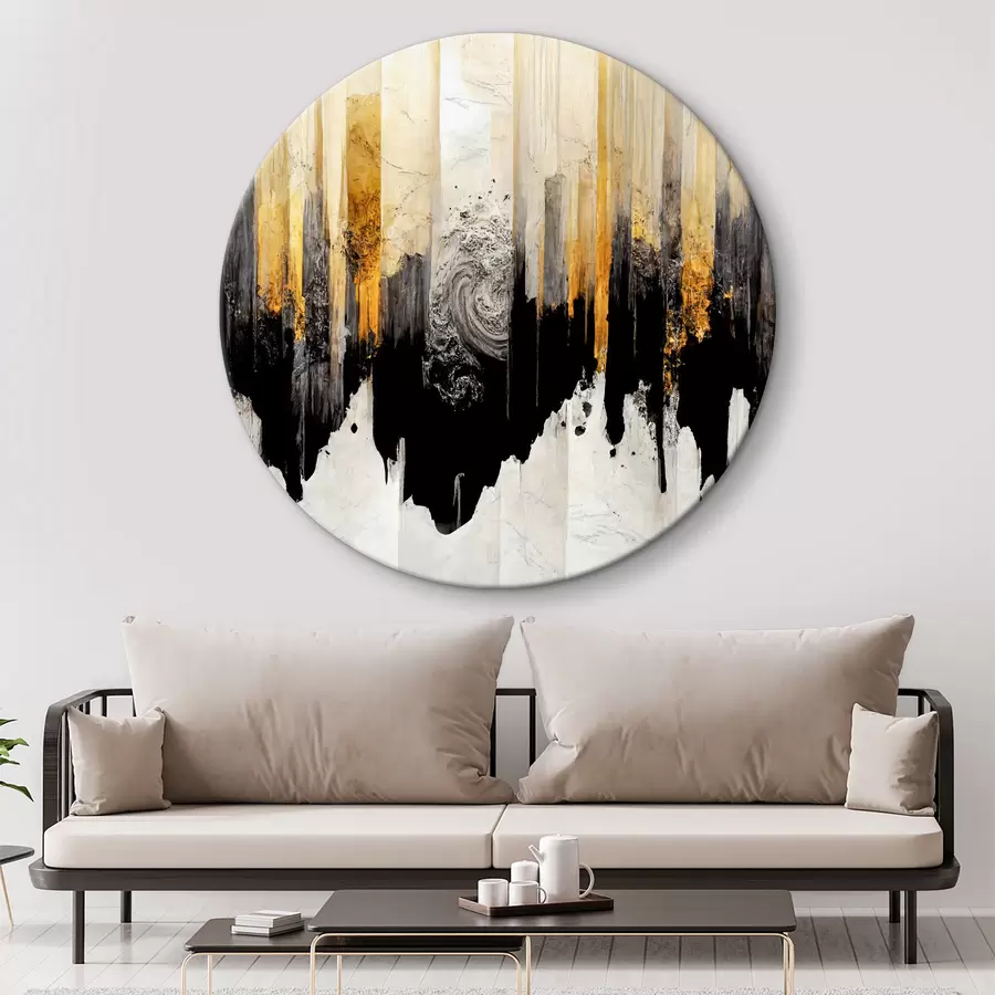 Wandbilder Unscharfes Bild mit weißer und schwarzer Farbe r35735