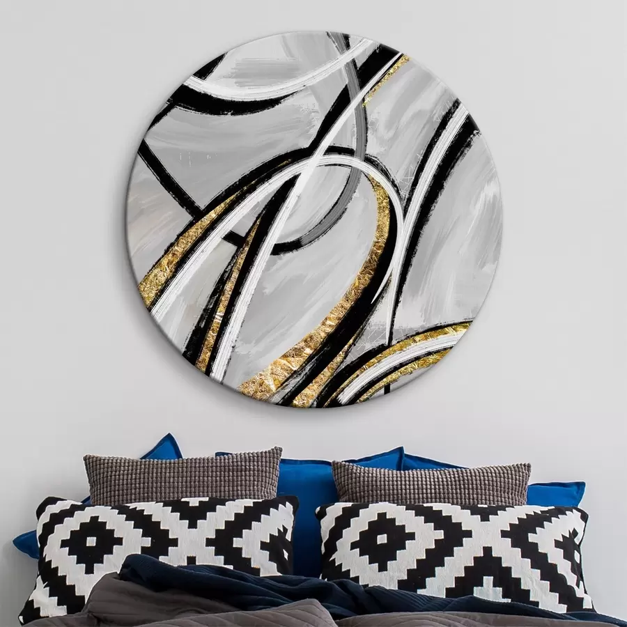 Wandbilder Abstrakte Wirbel mit Metallreflexen r35798