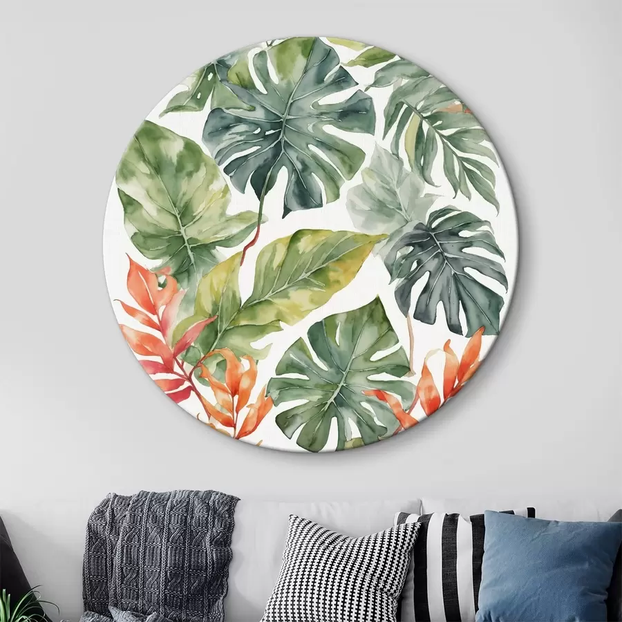 Wandbilder Tropische bunte Blätter r36131