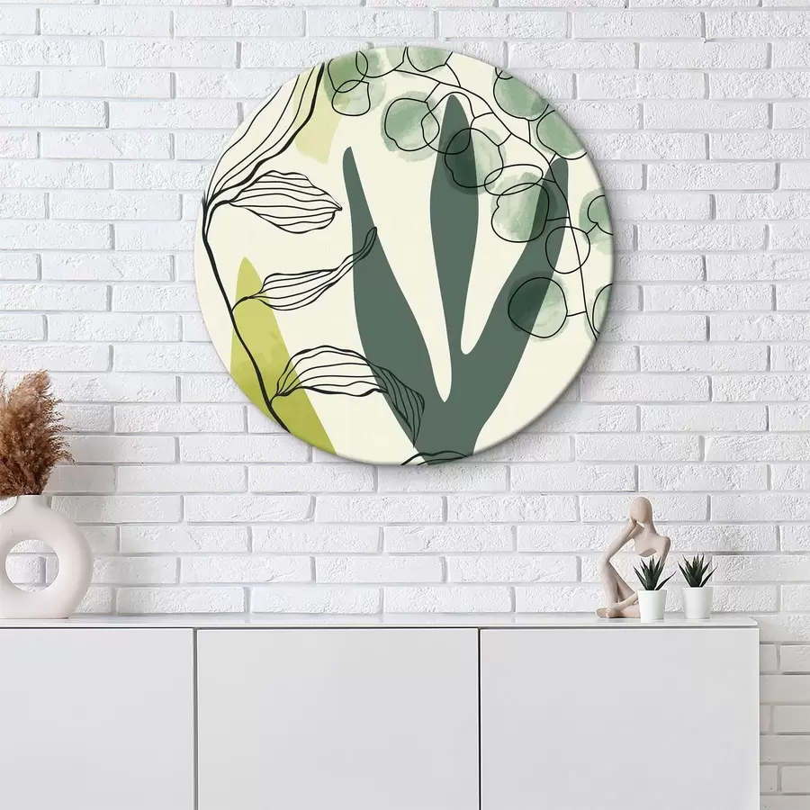 Wandbilder Abstrakte Aquarellblumen und Blätter r36133