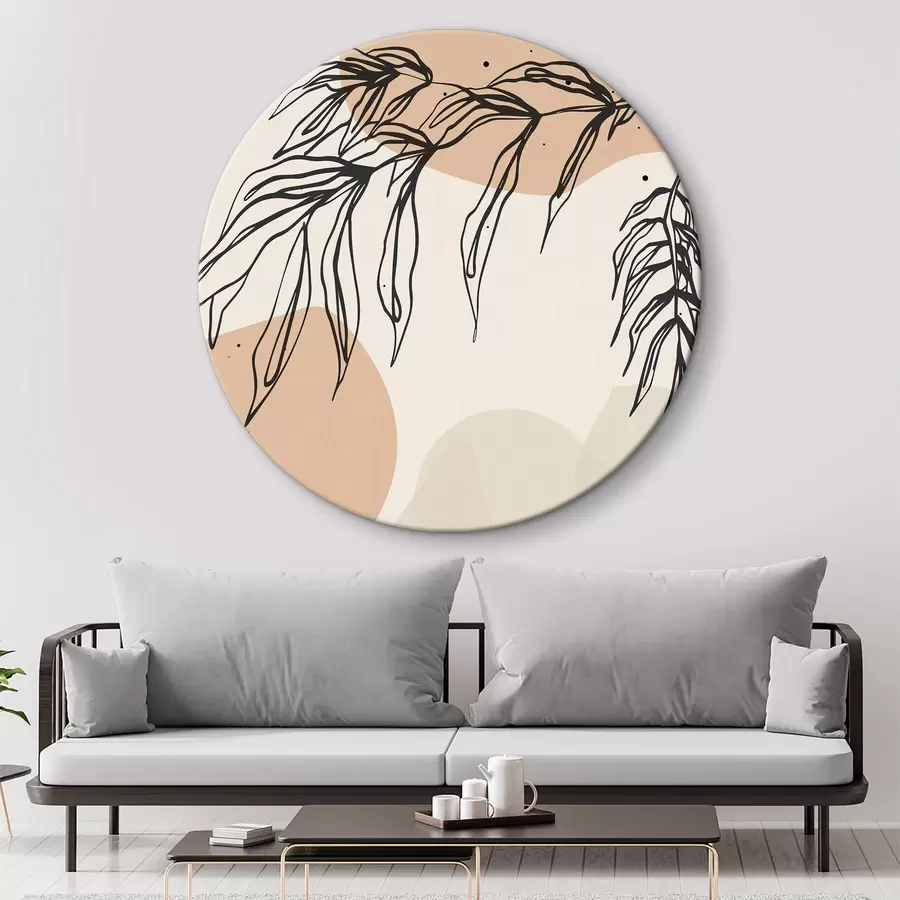 Wandbilder Abstrakte Blätter, Linien in verschiedenen Formen r36186