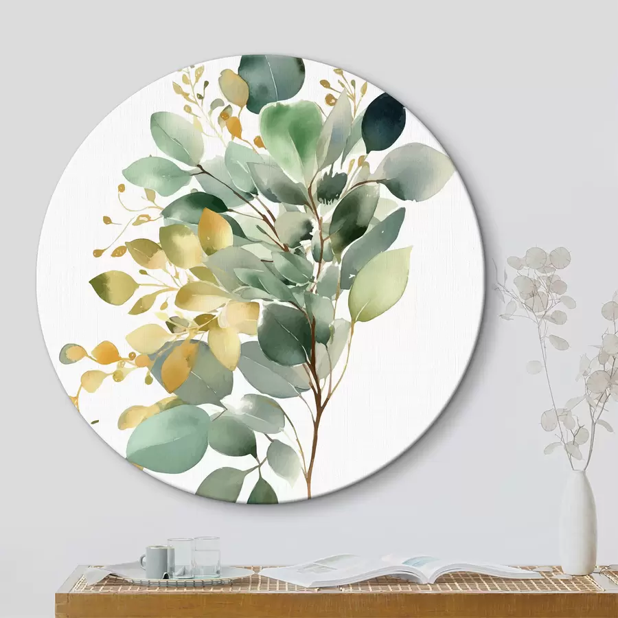 Wandbilder Zusammensetzung von Eukalyptuszweigen r36354