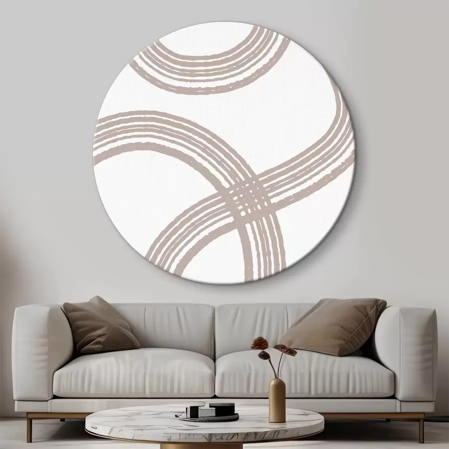 Wandbilder Abstrakte beige Linien verflechten sich mit Anmut r36410