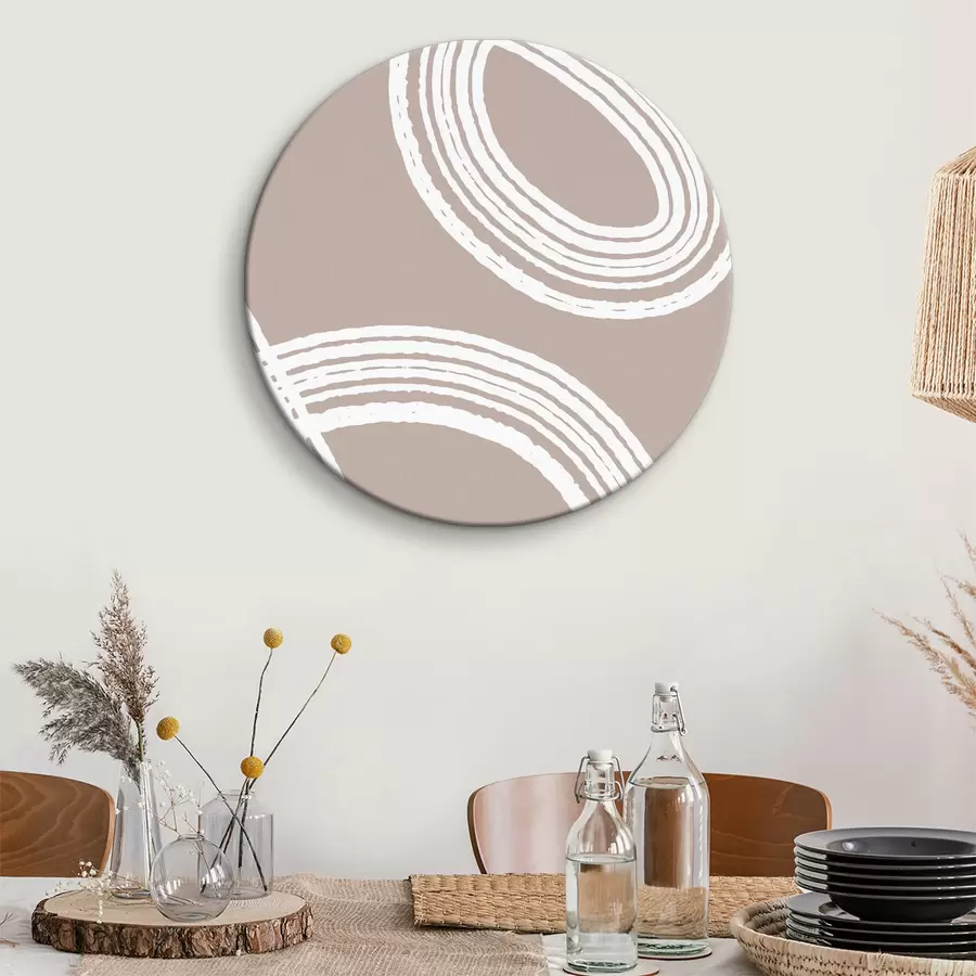 Wandbilder Abstrakte Schleifen auf Leinwand in Dunkelgrau r36427