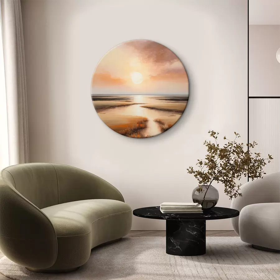 Wandbilder Blick auf den Teich in der Morgendämmerung r36436