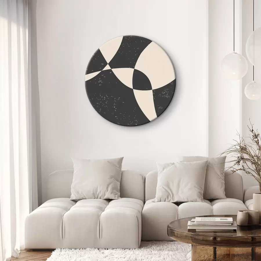 Wandbilder Elegante geometrische Abstraktion in Cremefarbe r36456