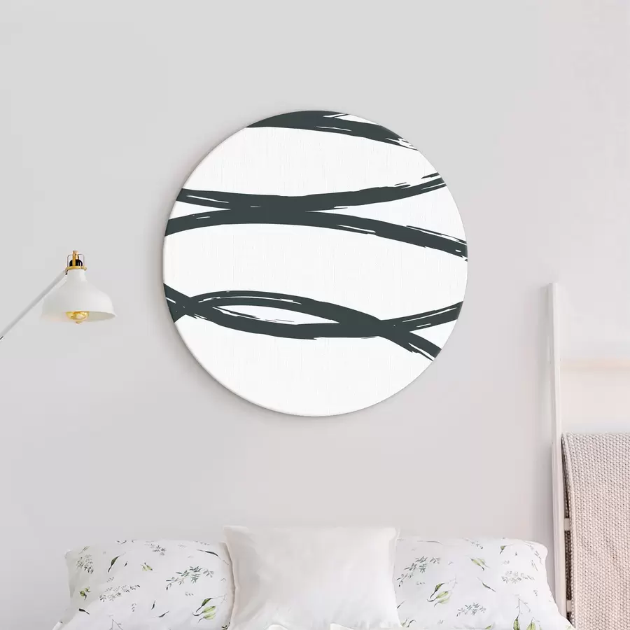 Wandbilder Abstrakte Wirbel in monochromem Grün r36462