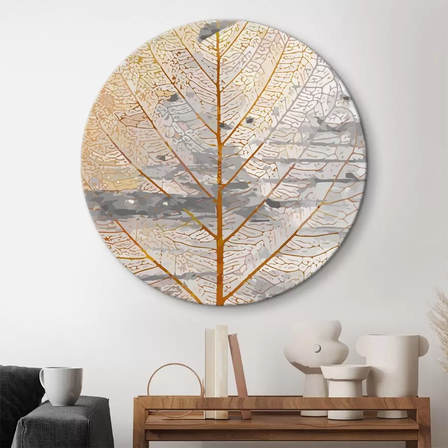 Wandbilder Blatt vor abstraktem Hintergrund r36482