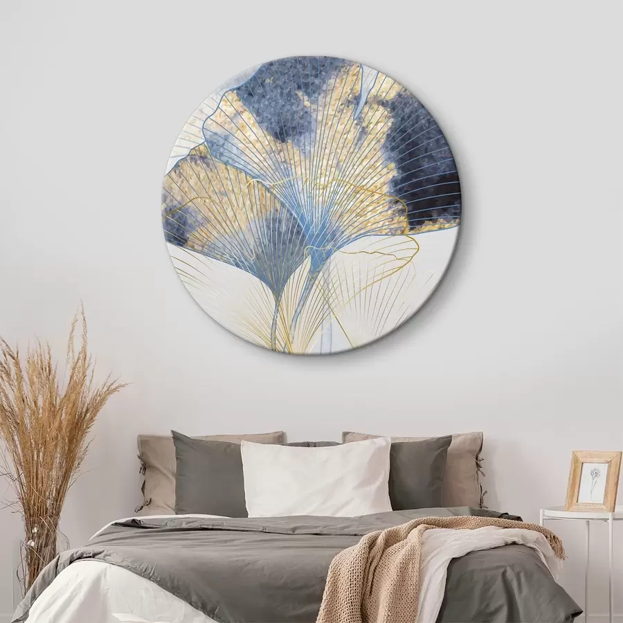 Wandbilder Aquarellierte Ginkgoblätter r36486