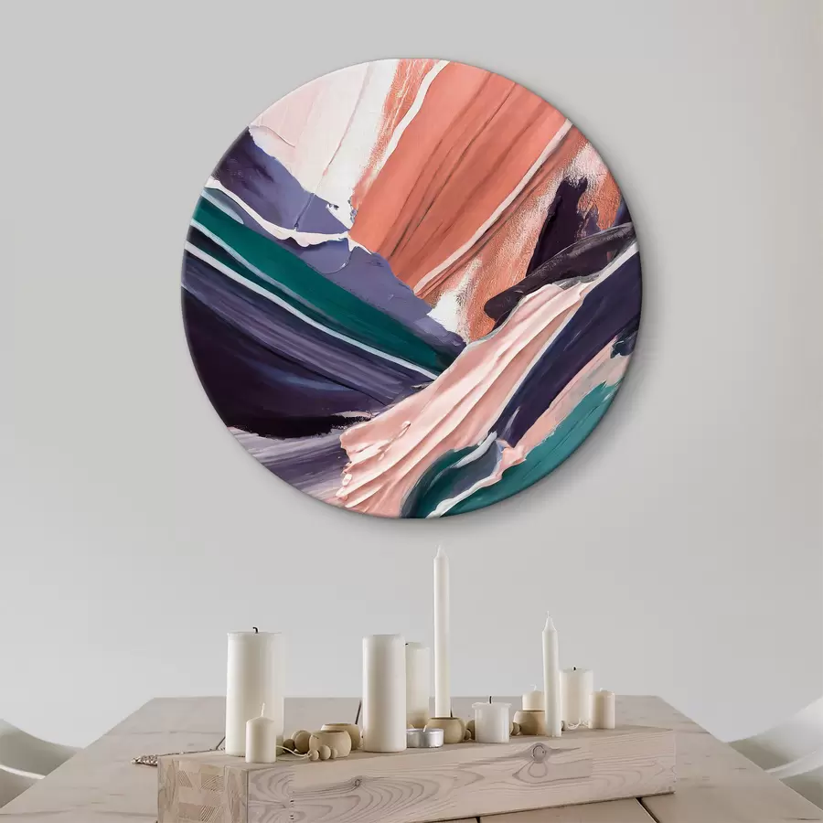 Wandbilder Abstrakte Ölfarbe, Pinselstrich, Farbe Textur, weiche orange lila Farben r36498