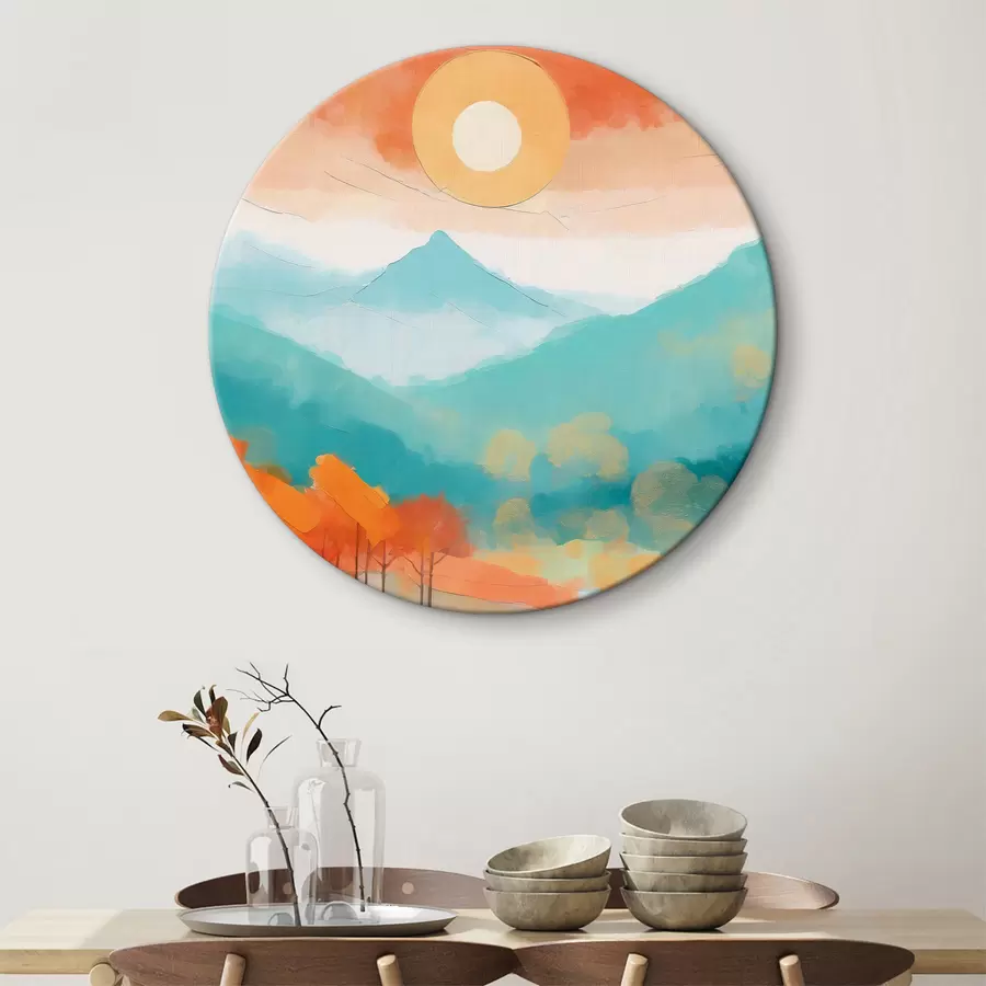 Wandbilder Herbstliche Wärme in einer ruhigen Berglandschaft r36506