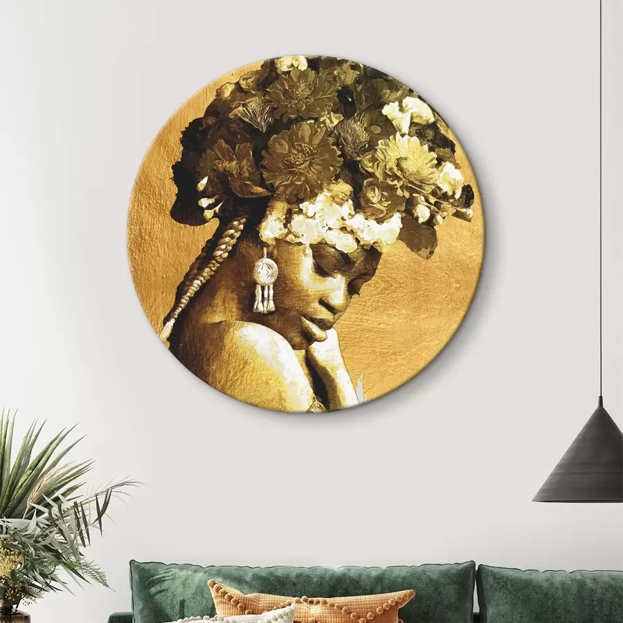 Wandbilder Frau mit Blumen auf dem Kopf r36532