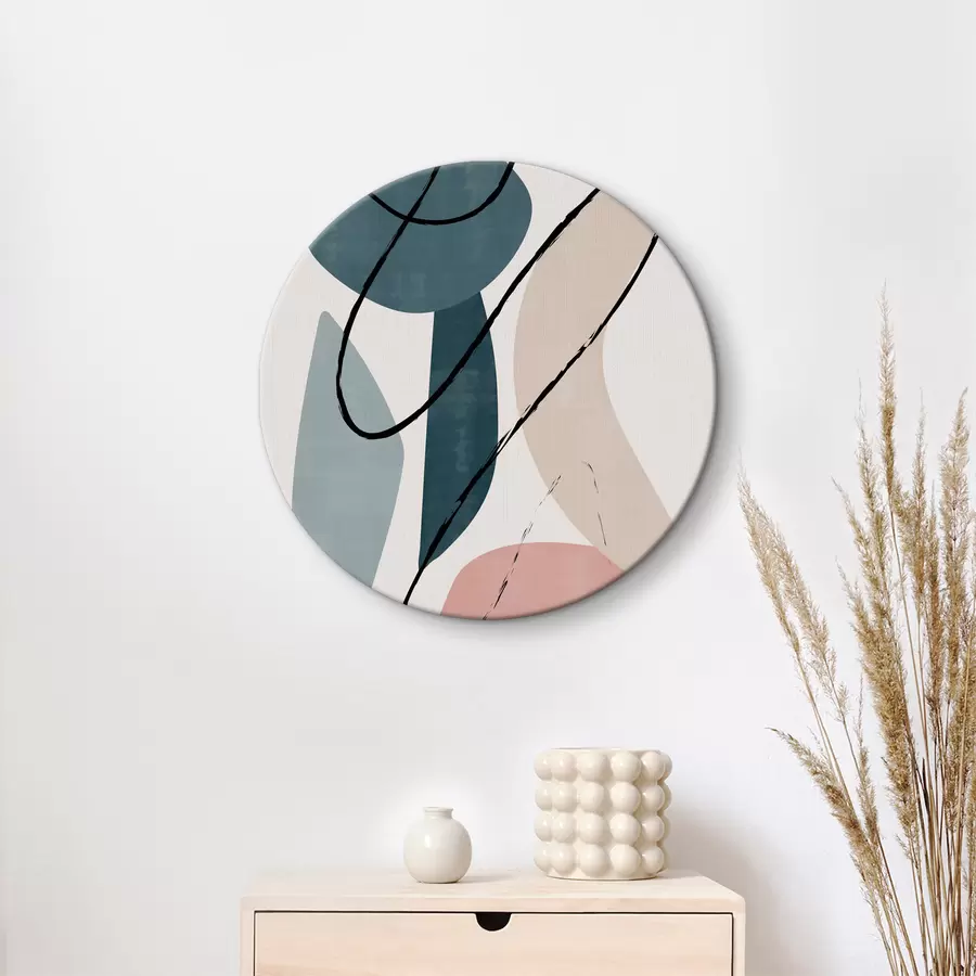 Wandbilder Ein Kunstwerk mit verschiedenen Formen und Farben r36653