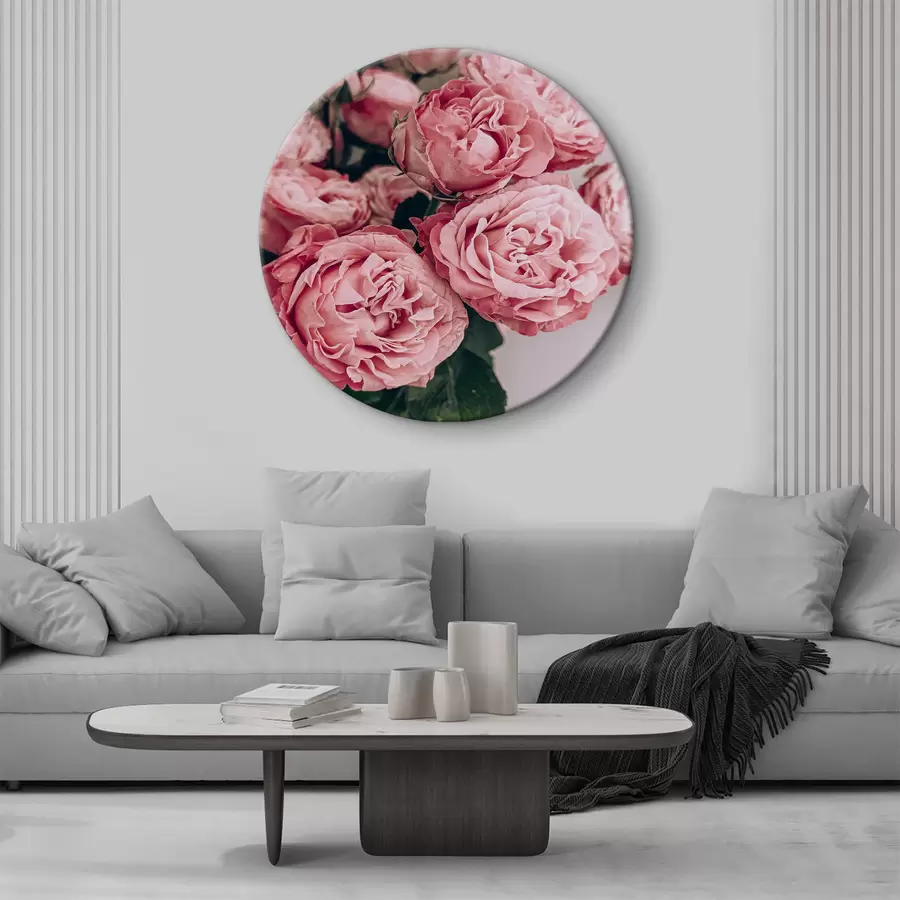Wandbilder Gruppe von rosa Blumen r36692
