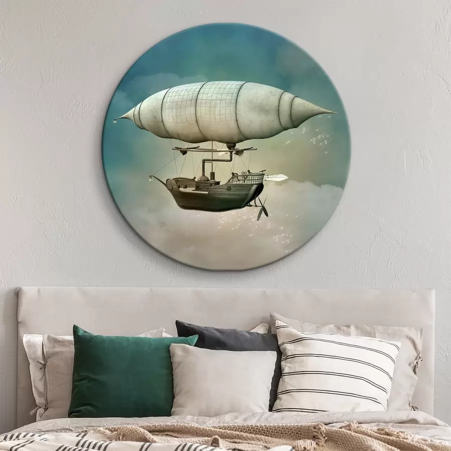 Wandbilder Steampunk-Luftschiff am Himmel r36706