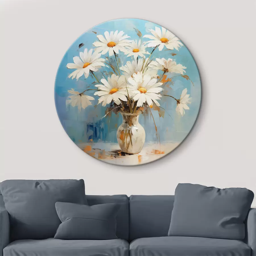 Wandbilder Ein Strauß weißer Gänseblümchen r36811