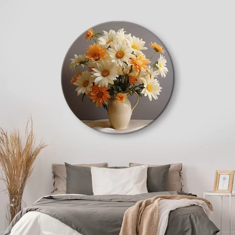 Wandbilder Eine Vase mit Blumen auf dem Tisch r36812