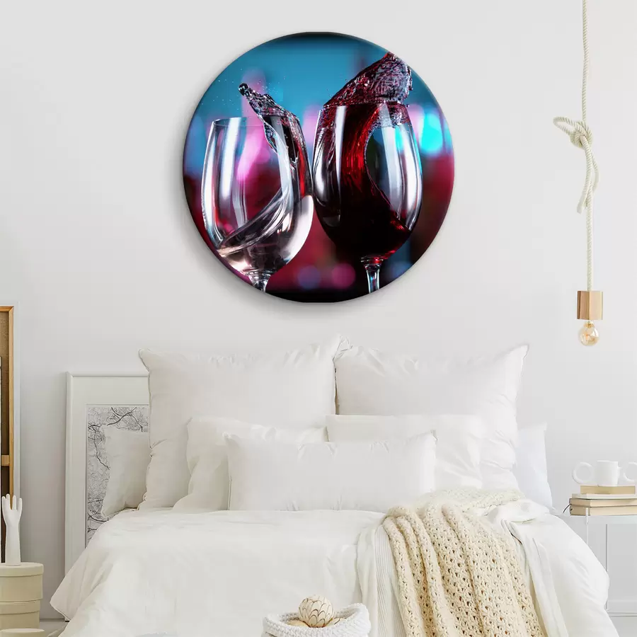 Wandbilder Nahaufnahme von Weingläsern r37039