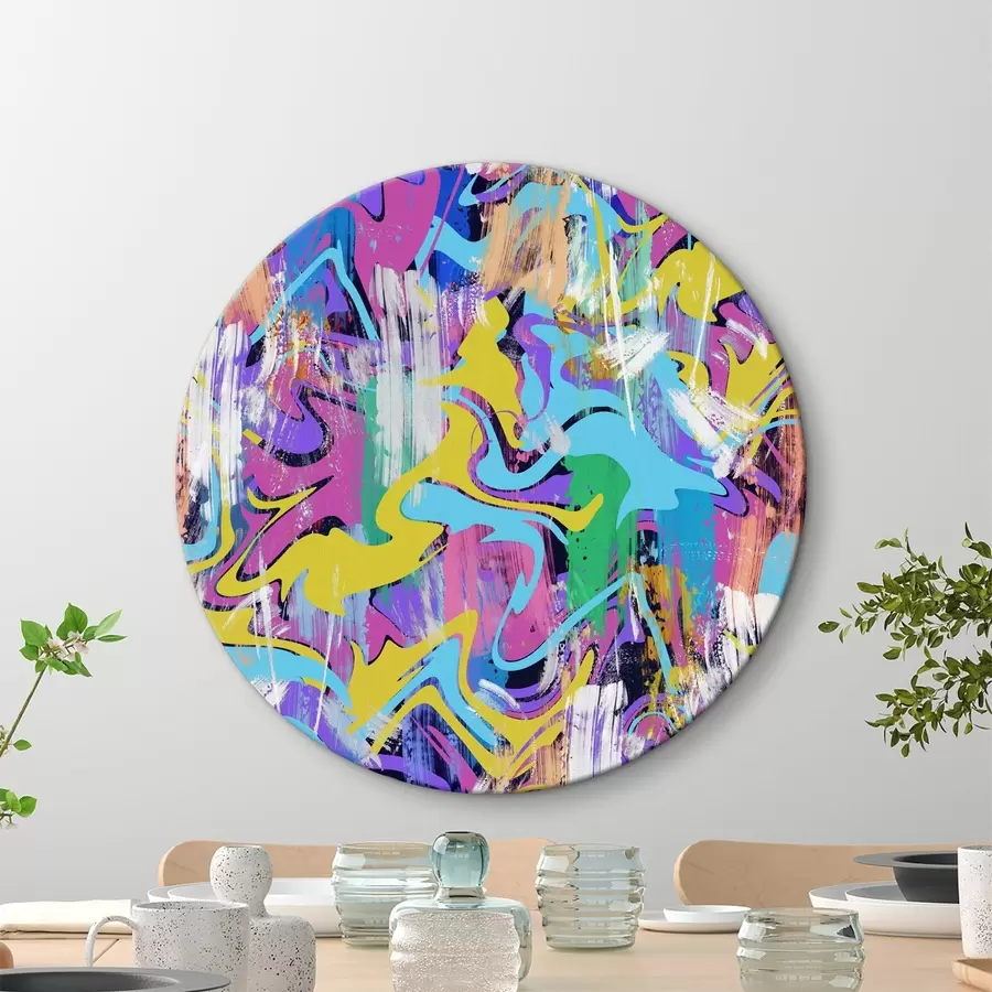 Wandbilder Buntes Muster mit Pinselstrichen r37056