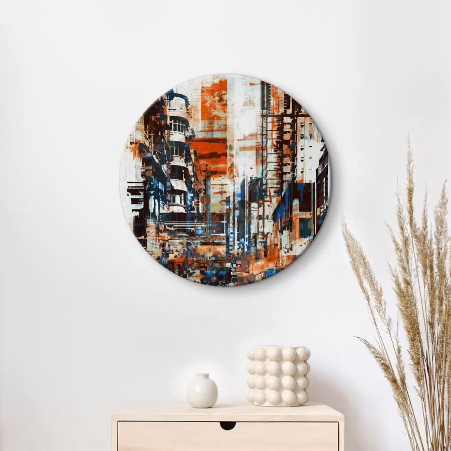 Wandbilder Moderne abstrakte Stadtbild Straße Grunge-Stil r37082