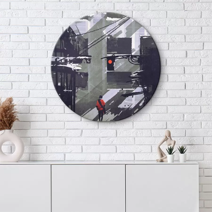 Wandbilder Rotes Licht in der Stadt r37098