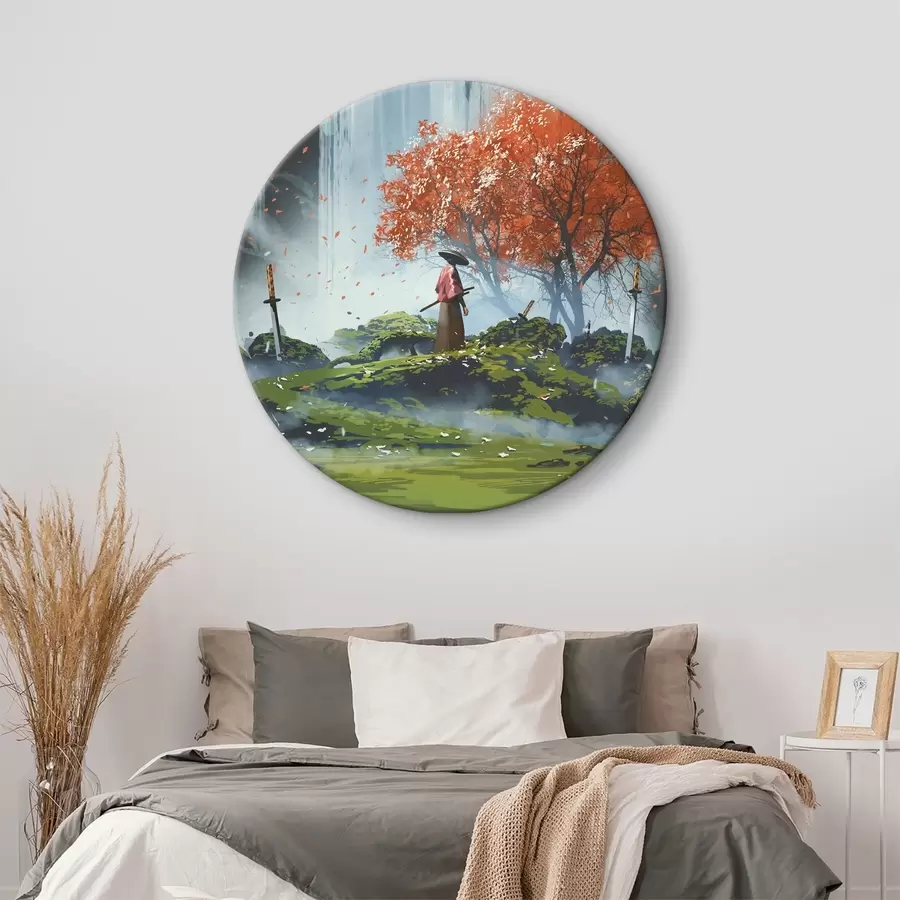 Wandbilder Ein einsamer japanischer Samurai r37105