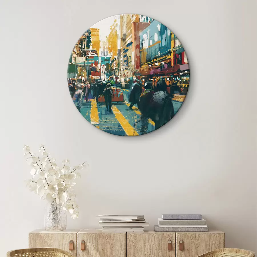 Wandbilder Stadtansichten Belebte Großstadtstraße r37108