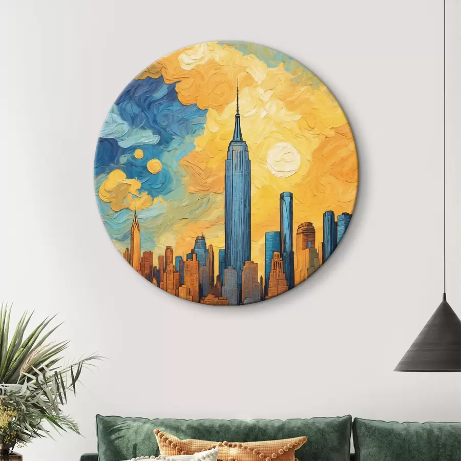 Wandbilder Ein Stadtpanorama malen r37121