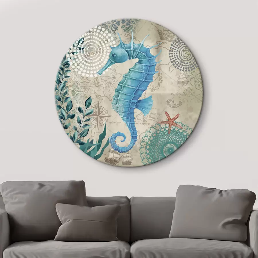 Wandbilder Seepferdchen und Seegras auf der Karte r37152