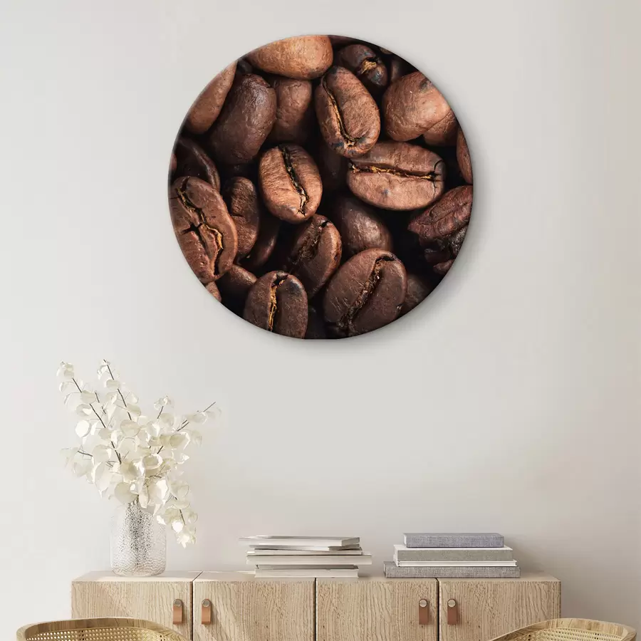 Wandbilder Ein Stapel Kaffeebohnen r37175