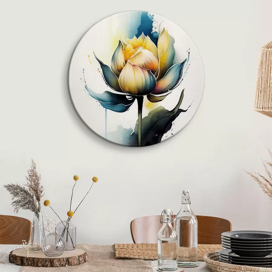 Wandbilder Eine Blume malen r37181