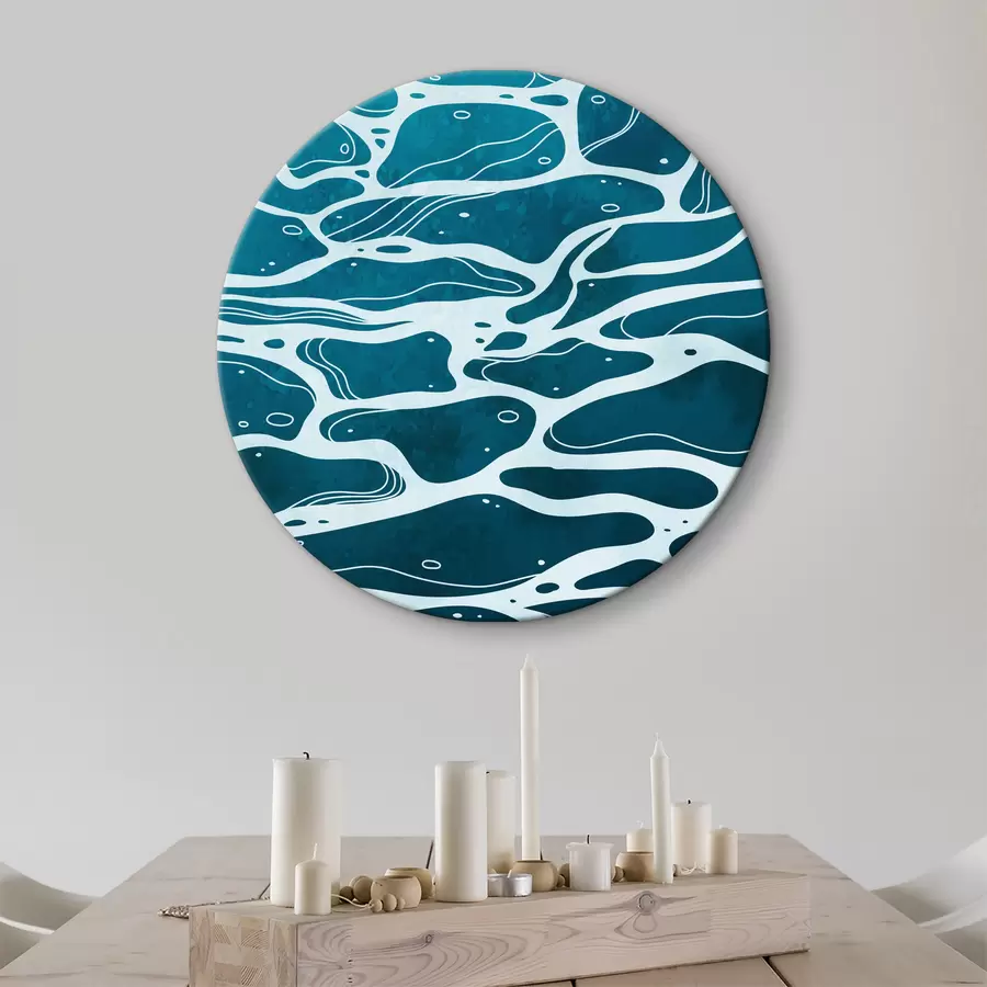 Wandbilder Blaue und weiße Wasseroberfläche r37642