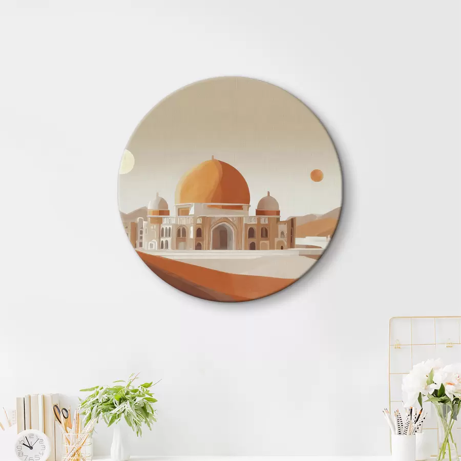 Wandbilder Gebäude mit Kuppel und Wüstenlandschaft r37815