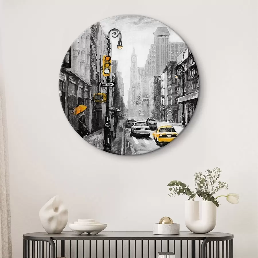 Wandbilder Regentag auf den Straßen der Stadt r37892v1