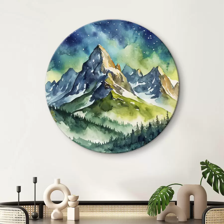 Wandbilder Majestätische Berge unter dem Sternenhimmel r37944