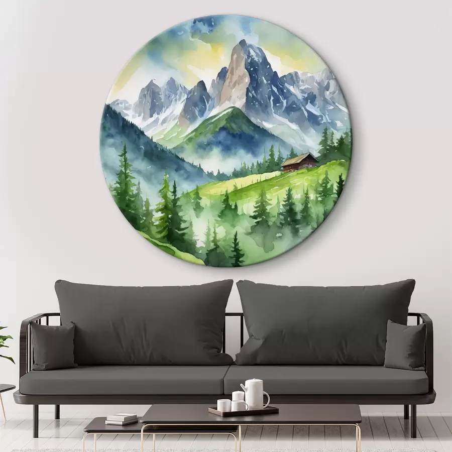 Wandbilder Majestätische Berge unter einem sanften Himmel r37959