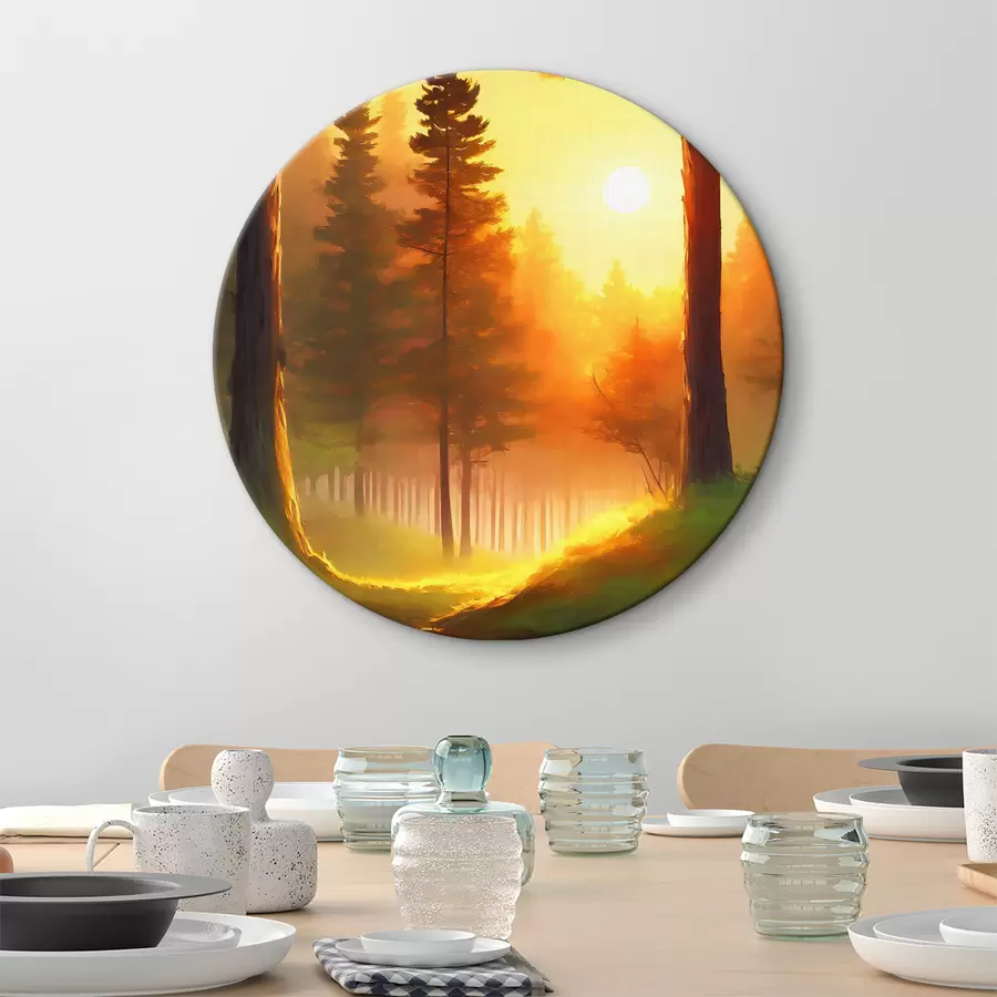 Wandbilder Spiegelung des Sonnenuntergangs im Fluss r37998