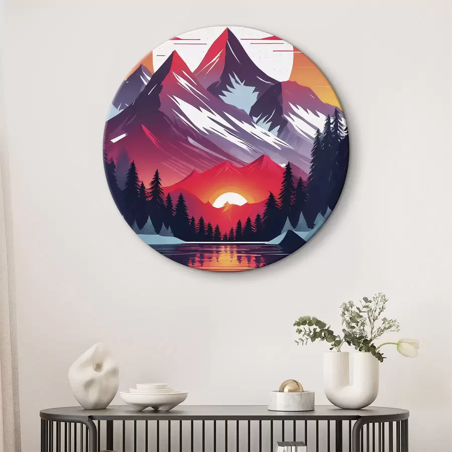 Wandbilder Majestätische Berge unter einem strahlenden Himmel r38005