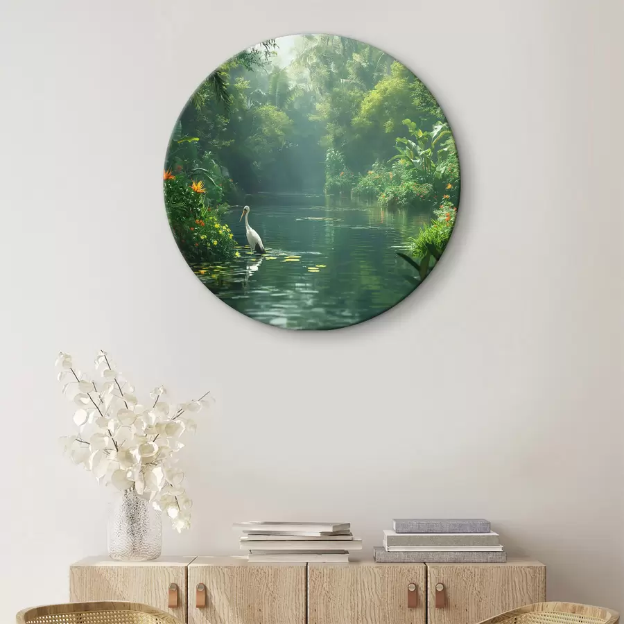 Fototapete Ein See in einem tropischen Wald r38091