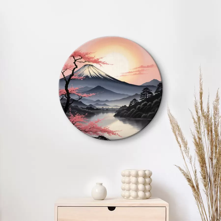 Wandbilder Berg mit See und Bäumen r38100