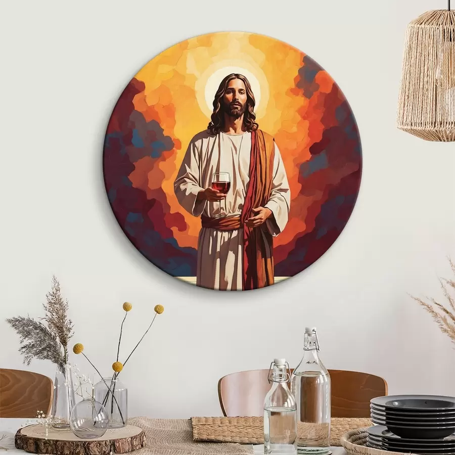 Wandbilder Bild eines Mannes, der ein Glas Wein hält r38125