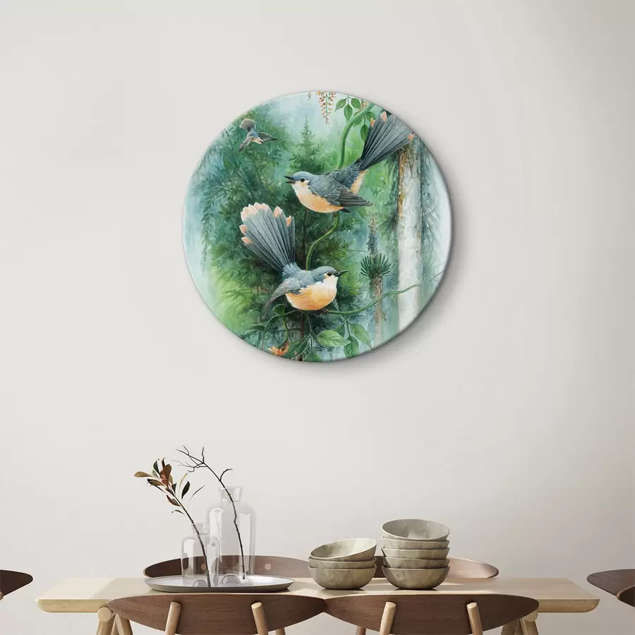 Wandbilder Vögel auf einem Baumzweig malen r38202