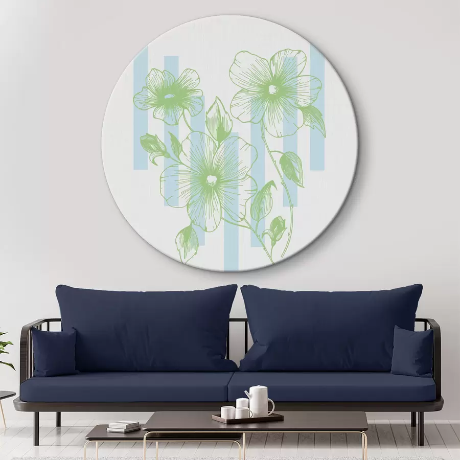 Wandbilder Zeichnung von Blumen an der Wand r38212