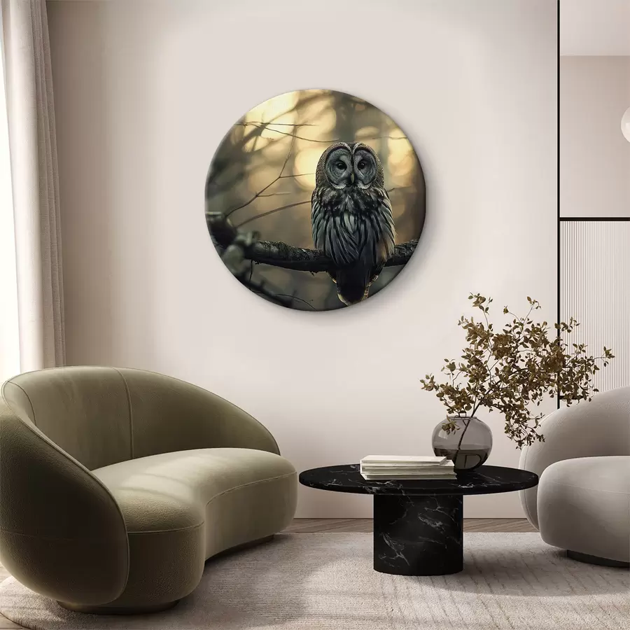 Wandbilder Eine Eule sitzt auf einem Ast r38248