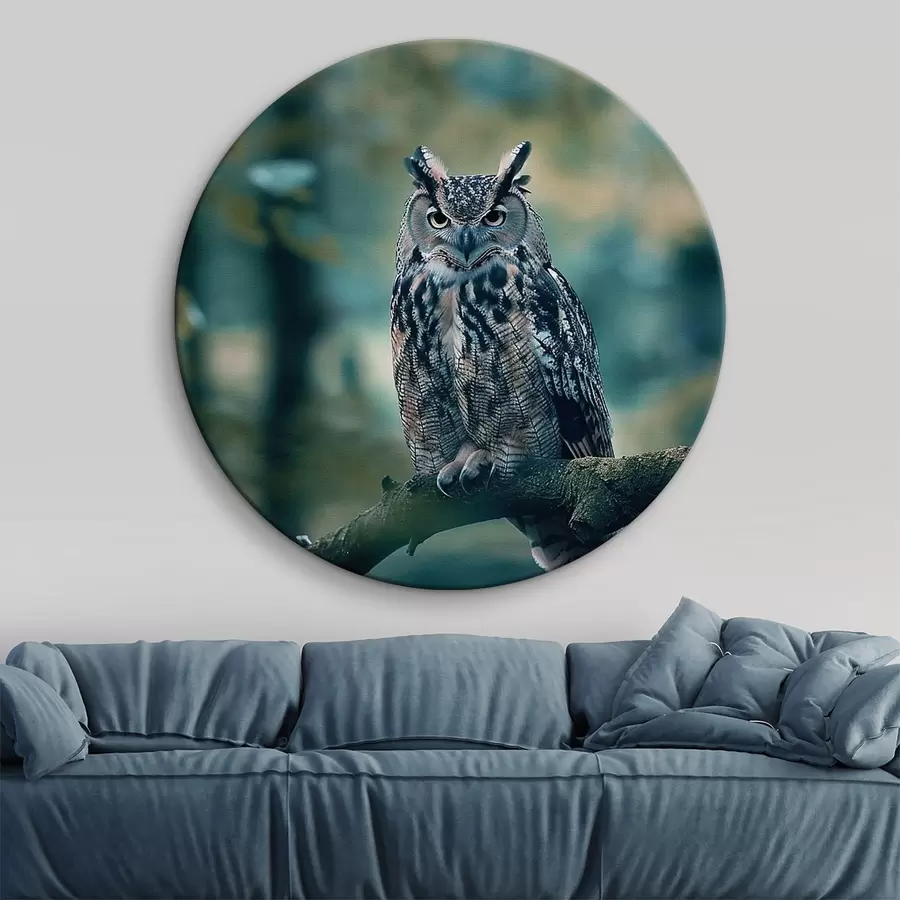 Wandbilder Eine Eule sitzt auf einem Ast r38249